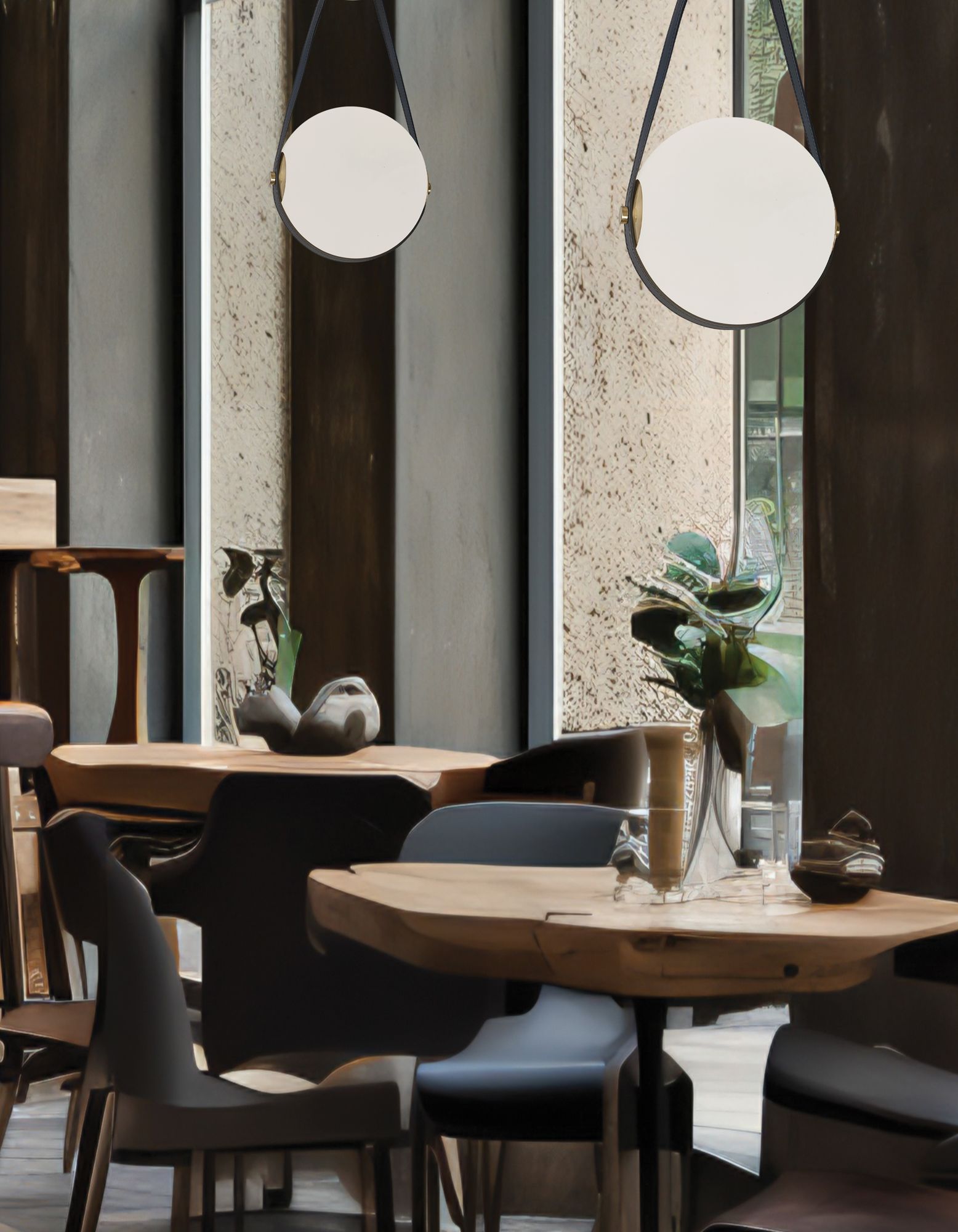 Image 2 Persis 11.75" Wide Aged Brass 12W Pendant With White Opal Glass more views