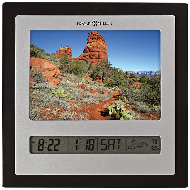 Image 1 Persona 6 3/4"H LCD Screen Table Alarm Clock