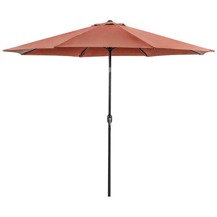Enitial Star Perth 11' Outdoor Patio Metal Patio Umbrella in Red Enitial Star Perth 11' Outdoor Patio Metal Patio Umbrella in Red