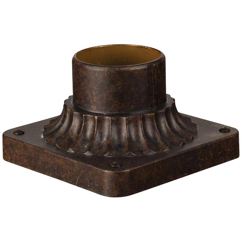 Image 1 Peruvian Bronze 6 inch Wide Outdoor Post Mount Adaptor