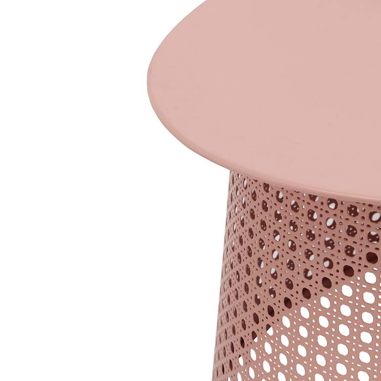 Image 5 Pesky 32" Wide Coral Pink Oval Coffee Table more views