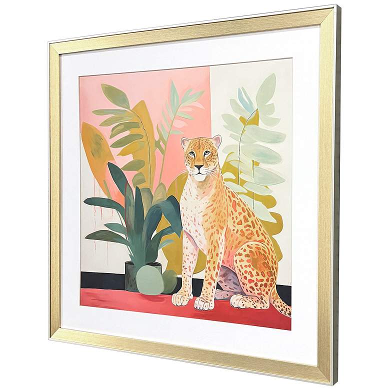 Image 2 Pet Cheetah I 26"W x 26"H Modern Framed Art more views