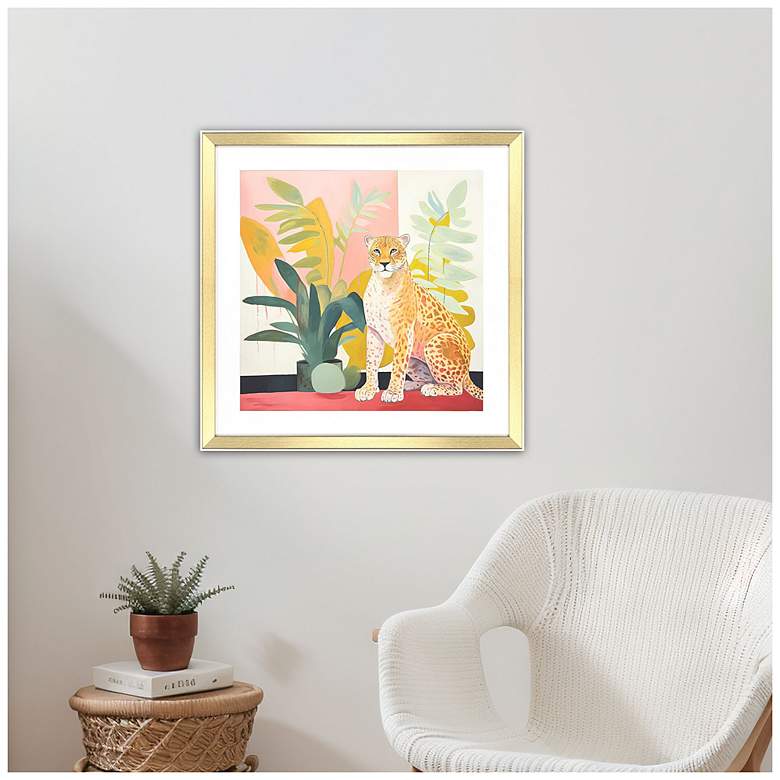 Image 4 Pet Cheetah I 26"W x 26"H Modern Framed Art more views