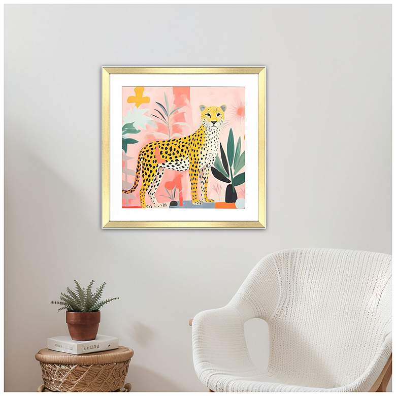 Image 4 Pet Cheetah II 26"W x 26"H Modern Framed Art more views
