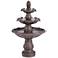 Peta 41" High Indoor-Outdoor Aged Stone Three-Tier Fountain