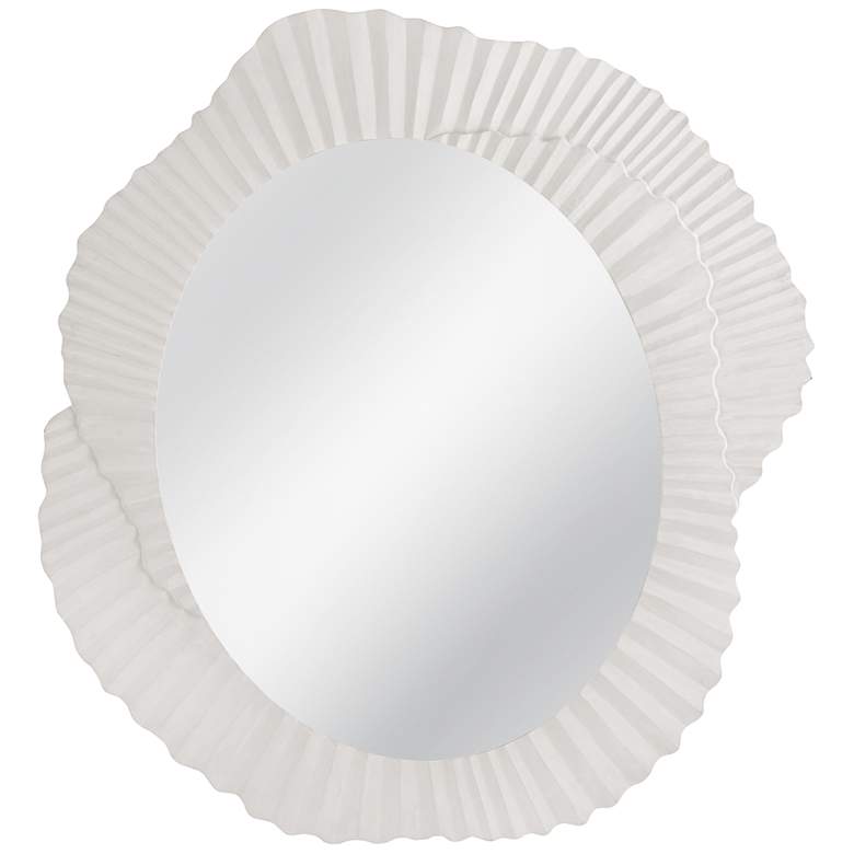 Image 1 Petal 47" x 50" Matte White Wall Mirror