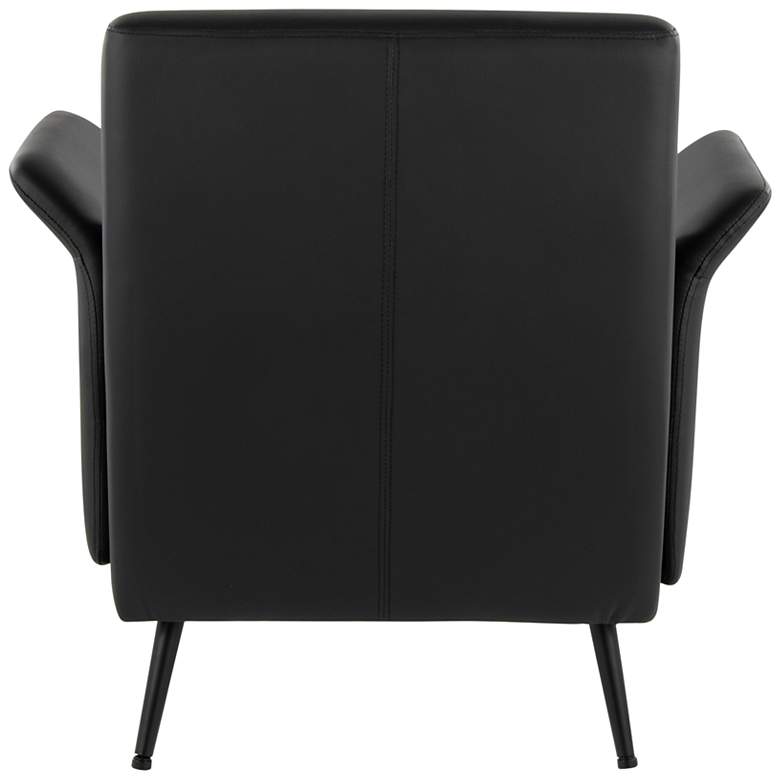 Image 5 Petal Accent Chair in Black Metal and Black Faux Leather by LumiSource more views