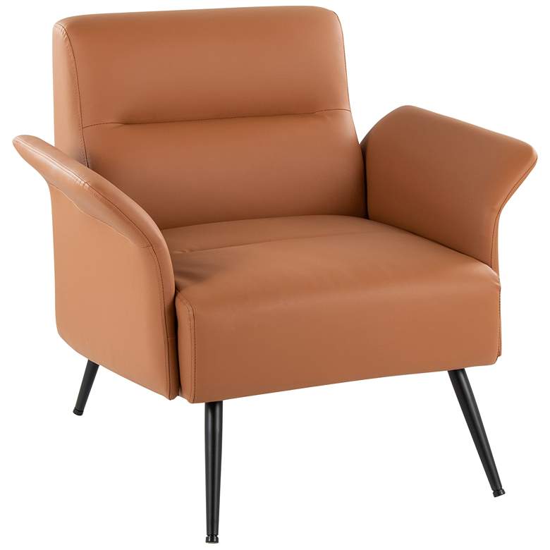 Image 1 Petal Accent Chair in Camel Faux Leather by LumiSource