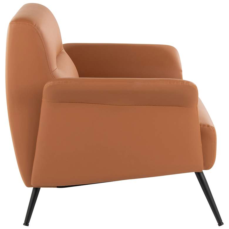 Image 2 Petal Accent Chair in Camel Faux Leather by LumiSource more views