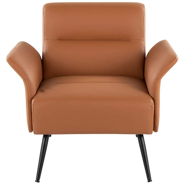 Image 5 Petal Accent Chair in Camel Faux Leather by LumiSource more views