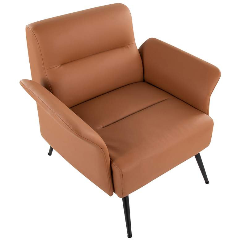 Image 6 Petal Accent Chair in Camel Faux Leather by LumiSource more views
