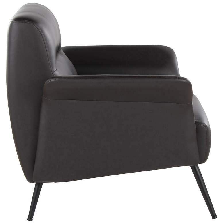 Image 2 Petal Accent Chair in Espresso Faux Leather by LumiSource more views