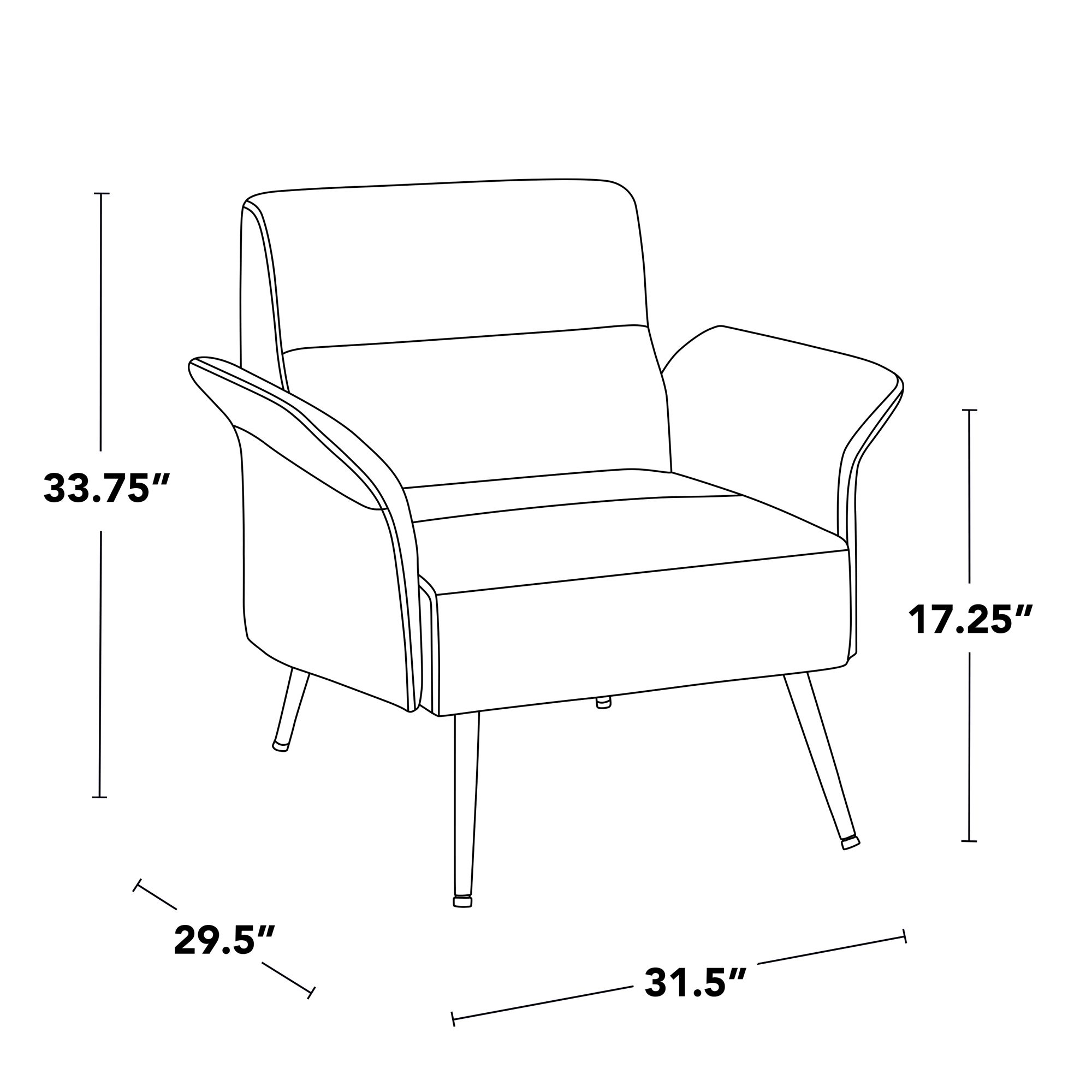 Petal Accent Chair in Espresso Faux Leather by LumiSource