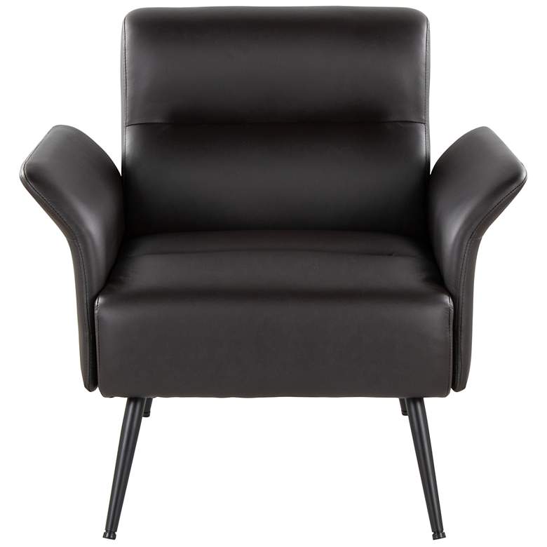 Image 5 Petal Accent Chair in Espresso Faux Leather by LumiSource more views