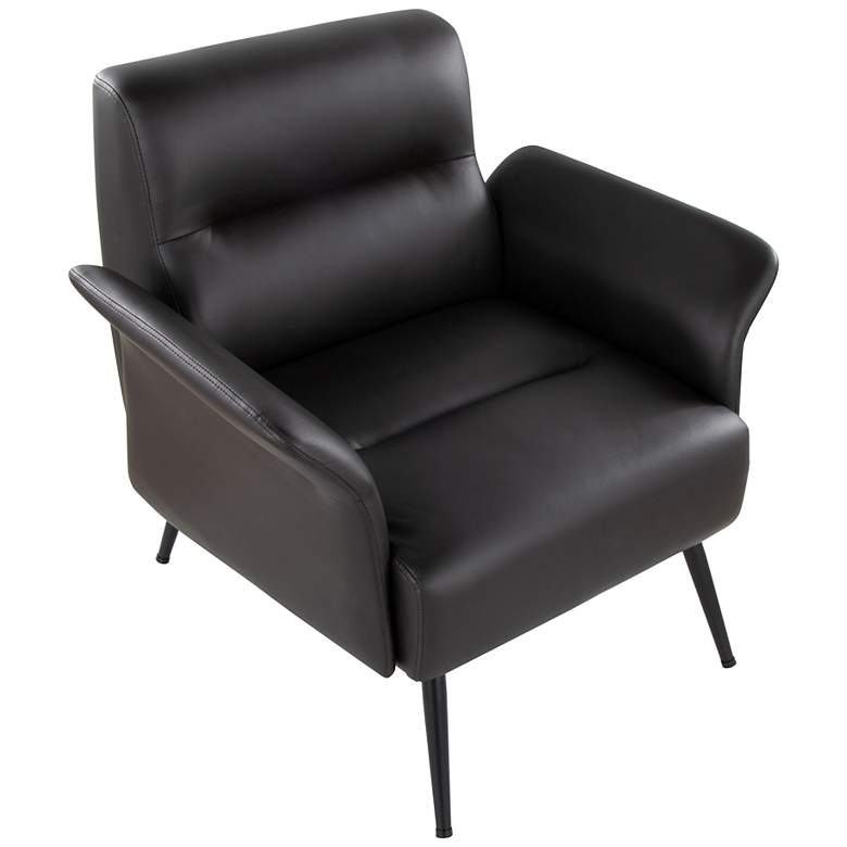 Image 6 Petal Accent Chair in Espresso Faux Leather by LumiSource more views