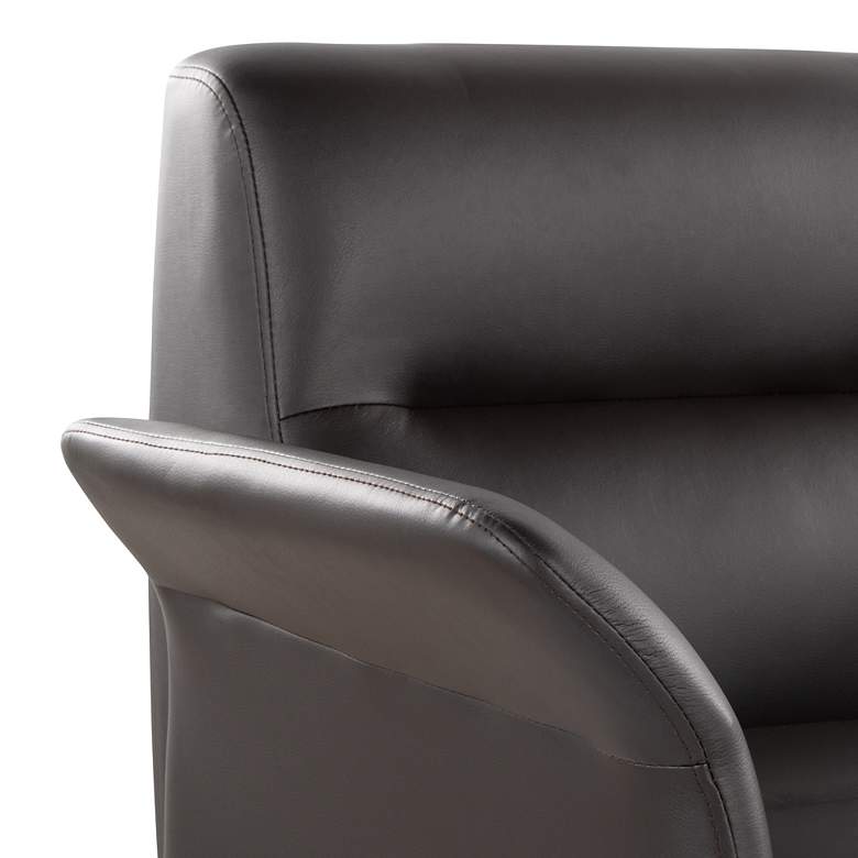 Image 7 Petal Accent Chair in Espresso Faux Leather by LumiSource more views
