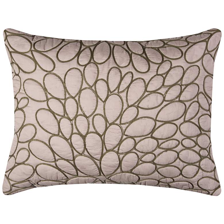 Image 1 Petal Blush Natural Cotton Quilted King Pillow Sham