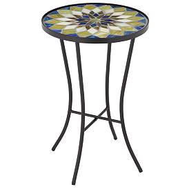 Image1 of Petal Mosaic Multicolor Outdoor Accent Table