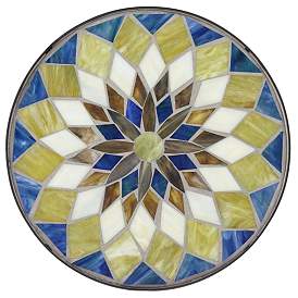 Image4 of Petal Mosaic Multicolor Outdoor Accent Table more views