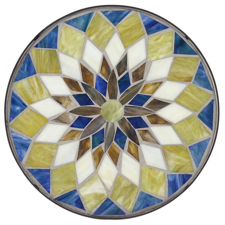 Image 4 Petal Mosaic Multicolor Outdoor Accent Table more views