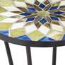 Petal Mosaic Multicolor Outdoor Accent Tables Set of 2