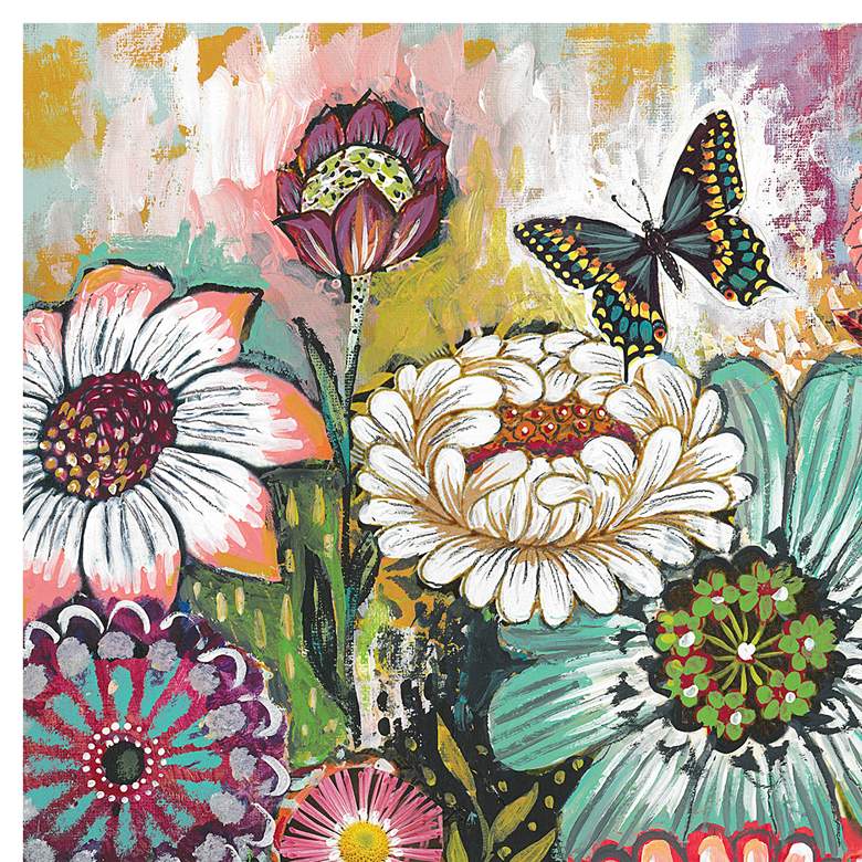 Image 2 Petal Party 40" High All-Weather Outdoor Canvas Wall Art more views