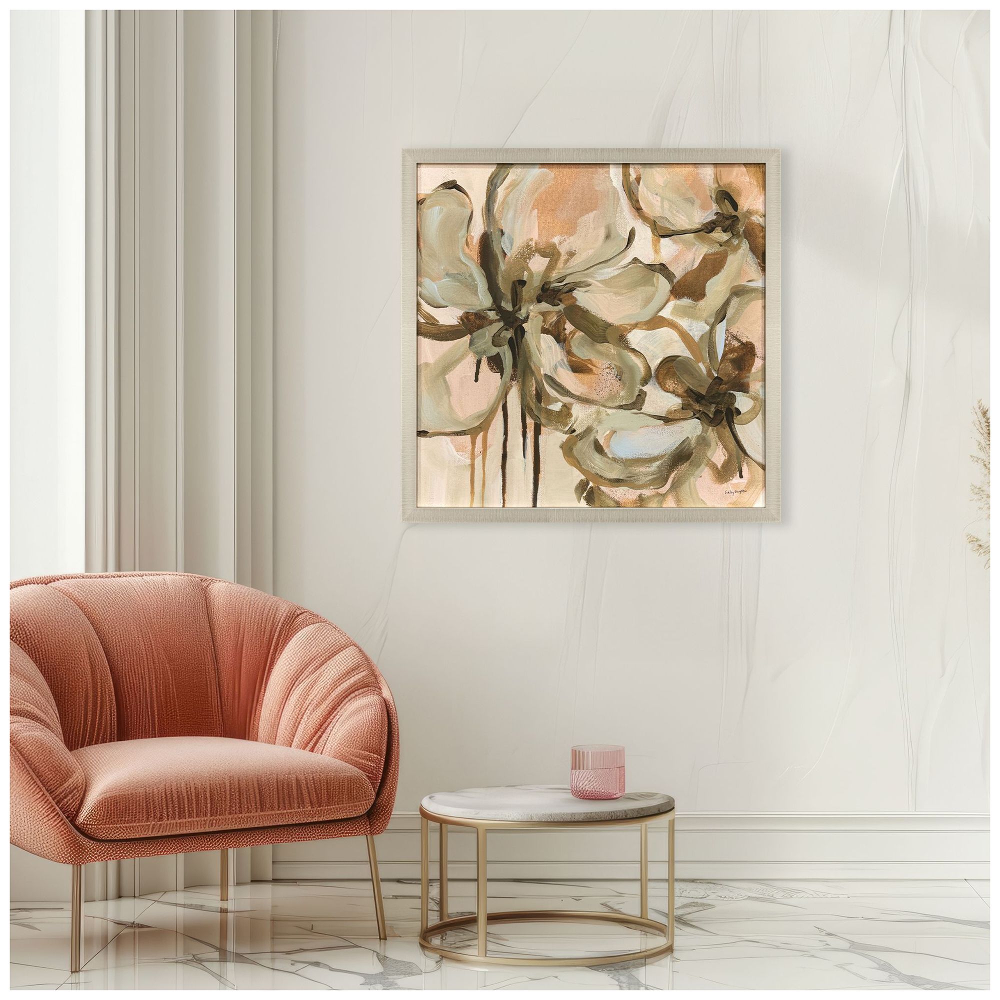 Image 4 Petal Play I 39"W x 39"H Framed Art more views