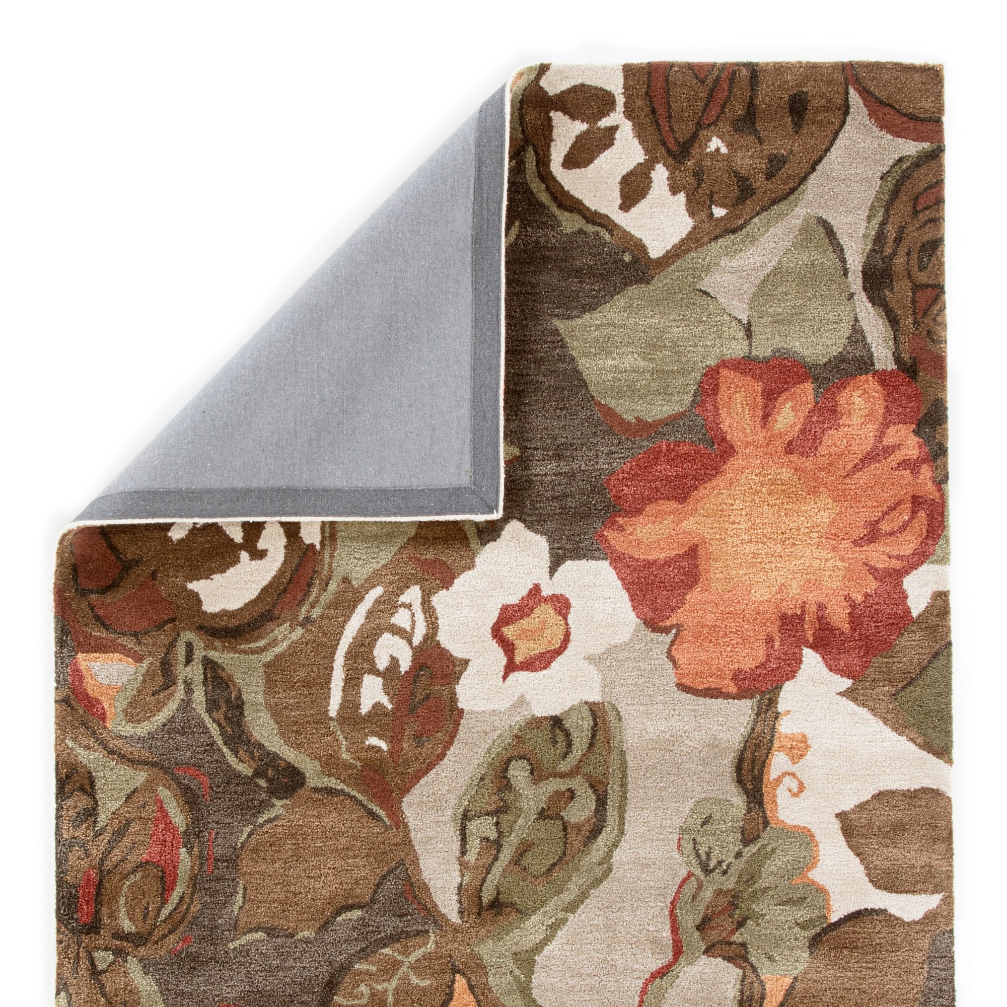 Thumbnail4 of Petal Pusher BL12 3'6"x5'6" Light Gray Brown Floral Area  more views