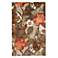 Petal Pusher BL12 Light Gray and Brown Floral Area Rug