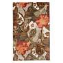 Thumbnail2 of Petal Pusher BL12 8'x10' Light Gray Brown Floral Area Rug