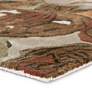 Thumbnail3 of Petal Pusher BL12 8'x10' Light Gray Brown Floral Area Rug more views