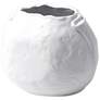 Petale Matte White 9 3/4" Wide Ceramic Decorative Vase
