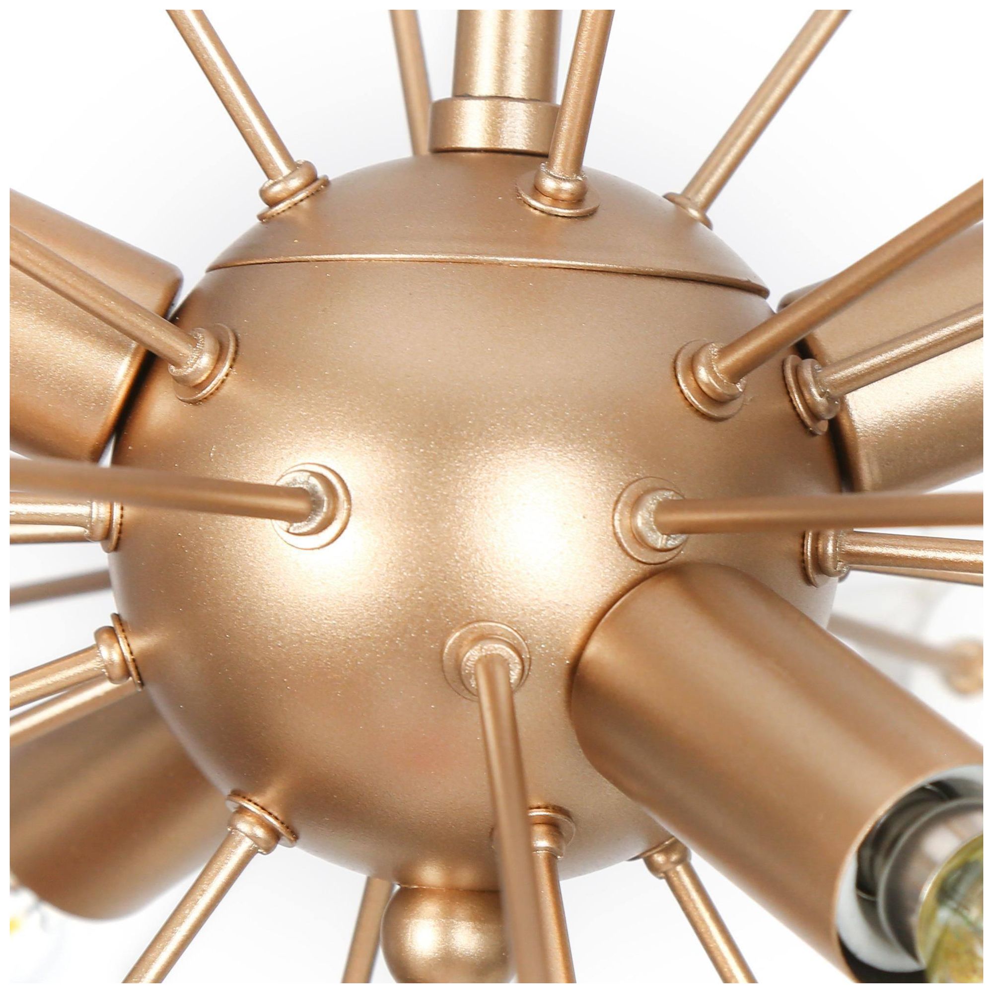 Petalina 24.8" wide 4-Light Brass Art Deco Sputnik Chandelier