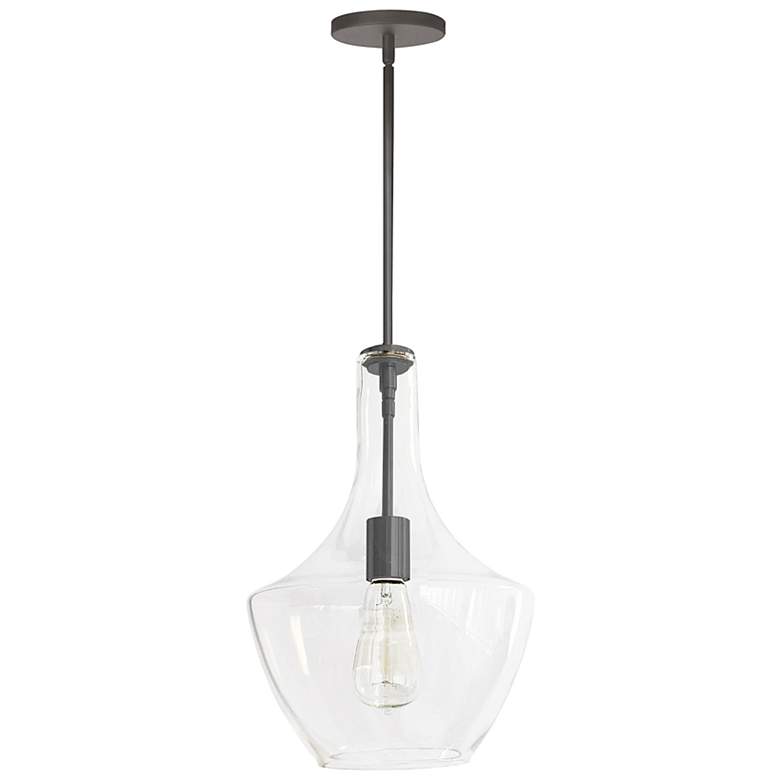 Image 1 Petalite 10.25" Wide Small Matte Black Pendant