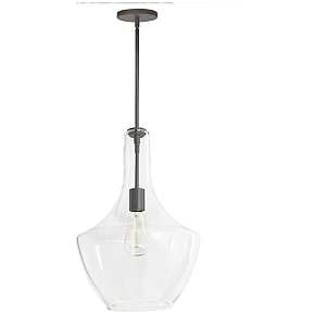 Kichler Eastmont 8" Wide Clear Glass and Natural Brass Mini Pendant