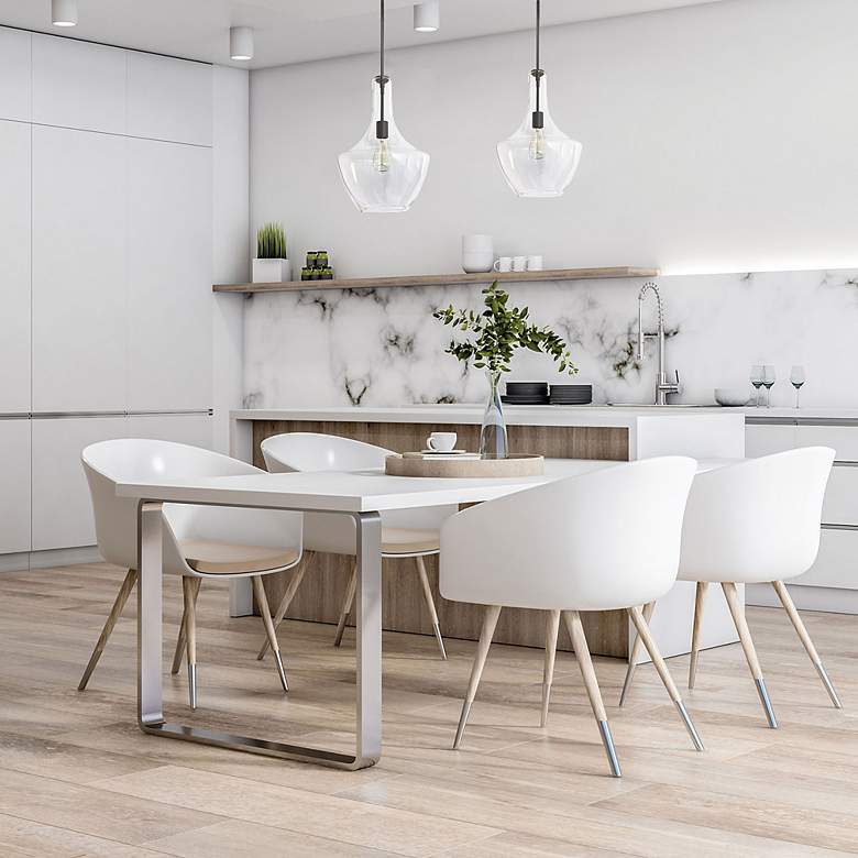 Image 2 Petalite 12 1/2" Wide Painted Matte Black Pendant Light more views