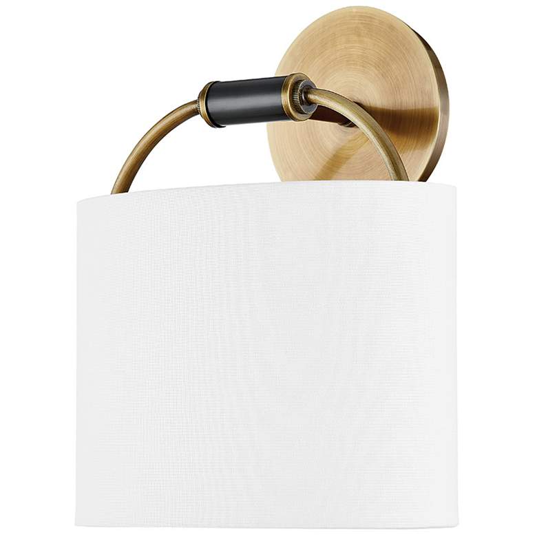 Image 1 Pete 11 3/4" High Patina Brass Wall Sconce
