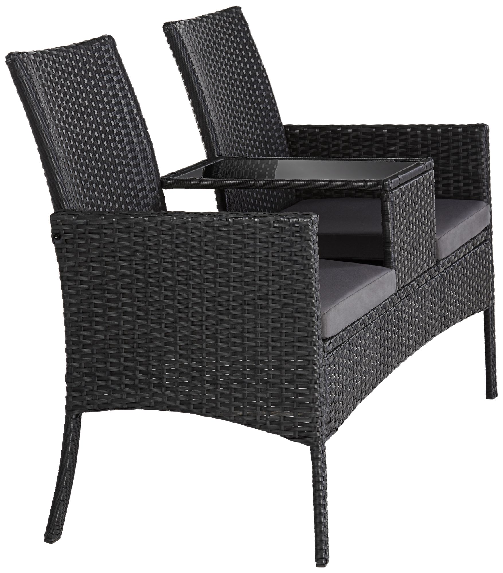 black double chair