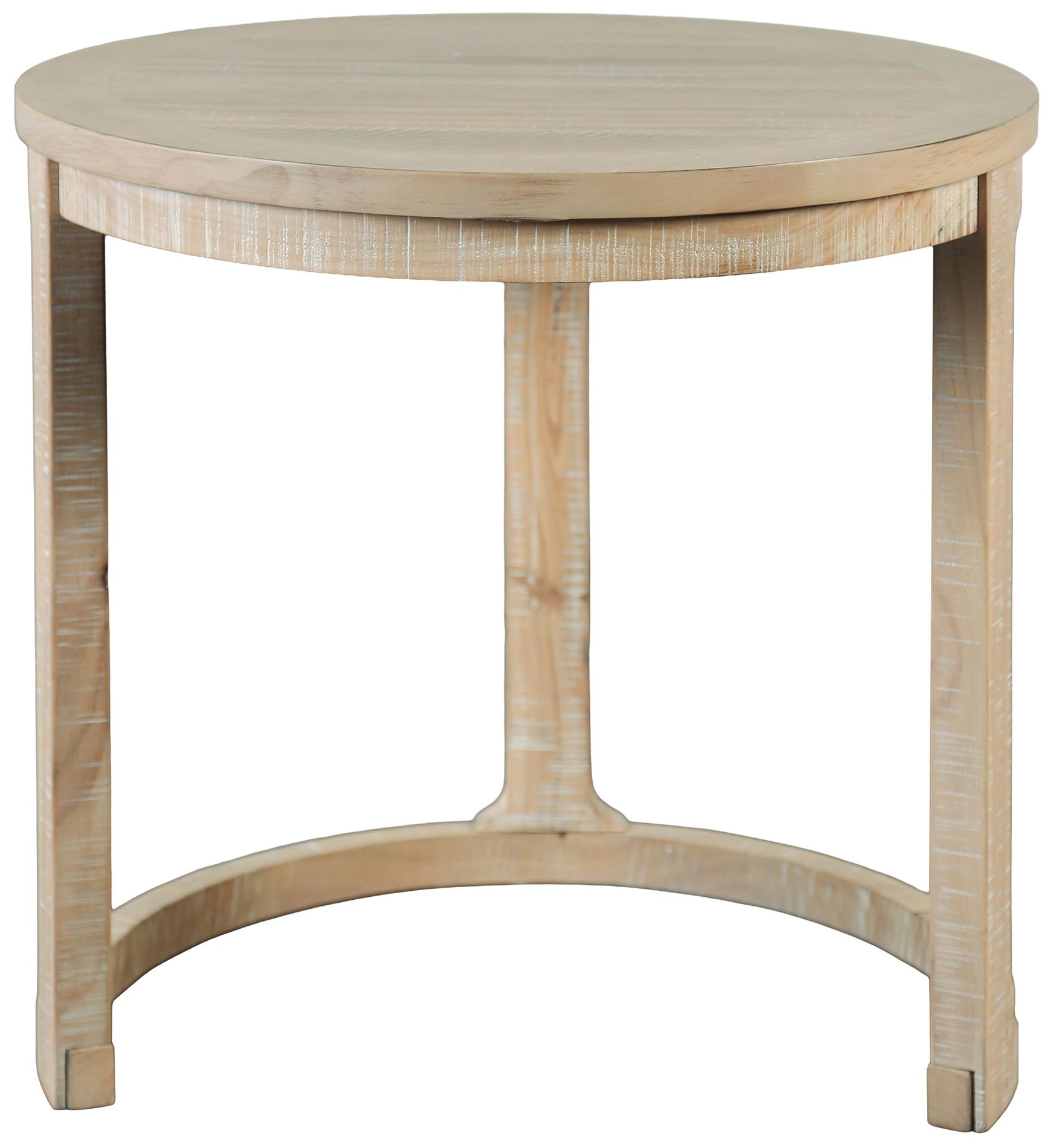 Image 3 Peter 24" Wide Natural Round Wood Nesting End Table more views