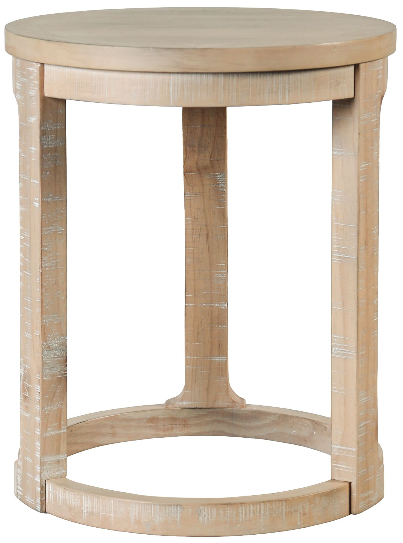 Image 4 Peter 24" Wide Natural Round Wood Nesting End Table more views
