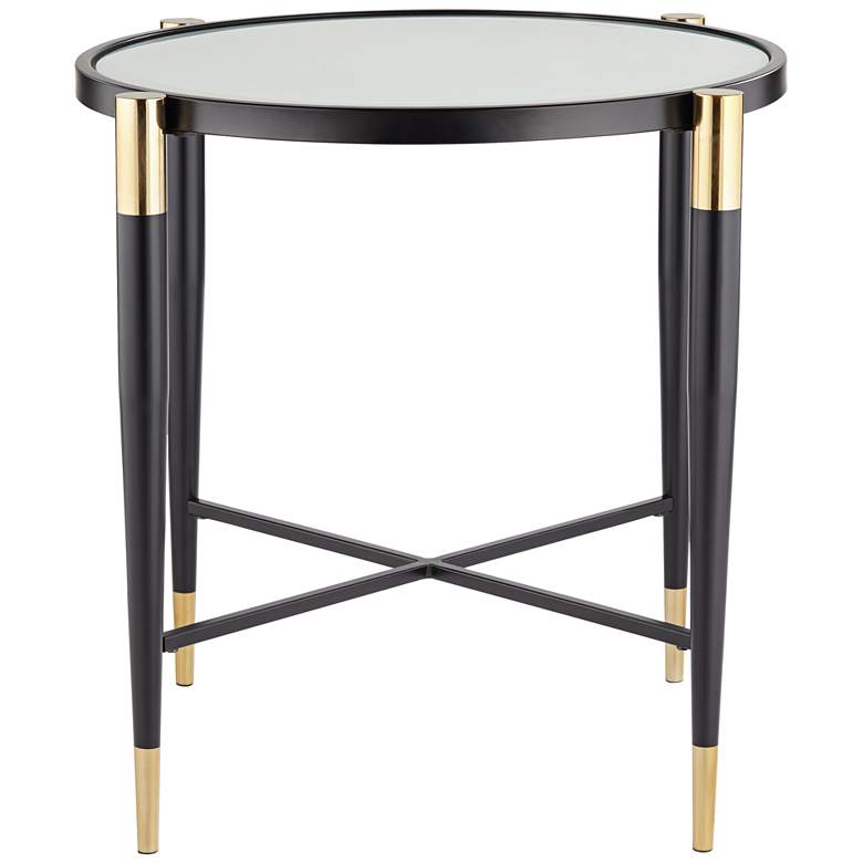 Image 7 Peter Matte Black and Gold End Table more views