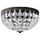 Petit Crystal 10" Wide Heirloom Bronze Clear Crystal 4-Lt Flush Mt