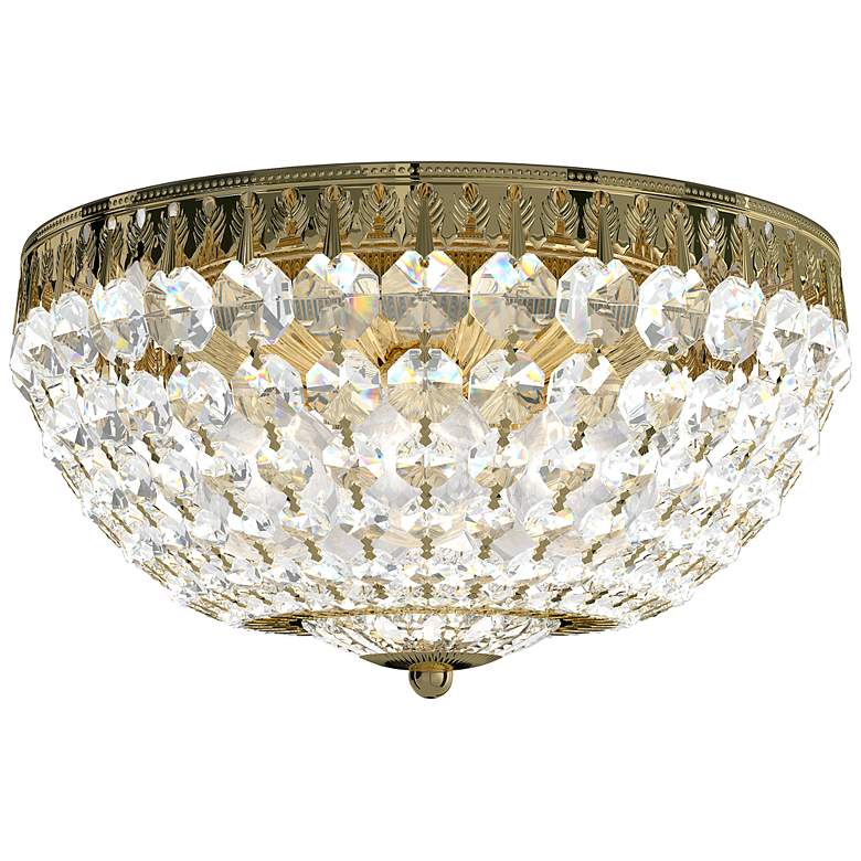 Image 2 Petit Crystal 12" Wide Aurelia Clear Crystal 5-Lt Flush Mt