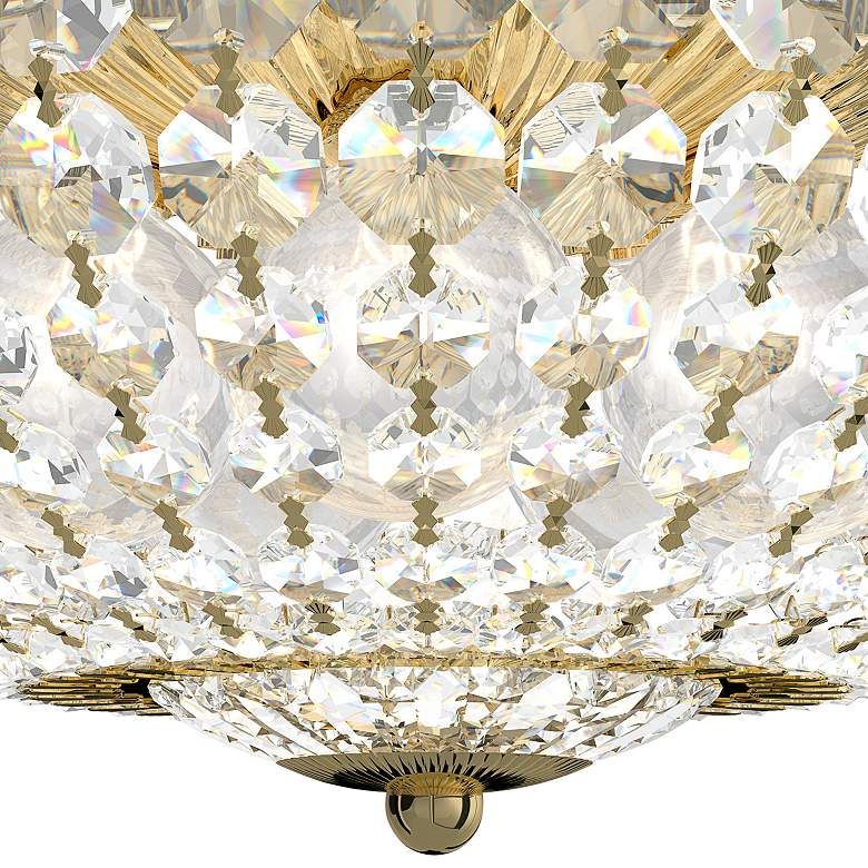 Image 3 Petit Crystal 12" Wide Aurelia Clear Crystal 5-Lt Flush Mt more views