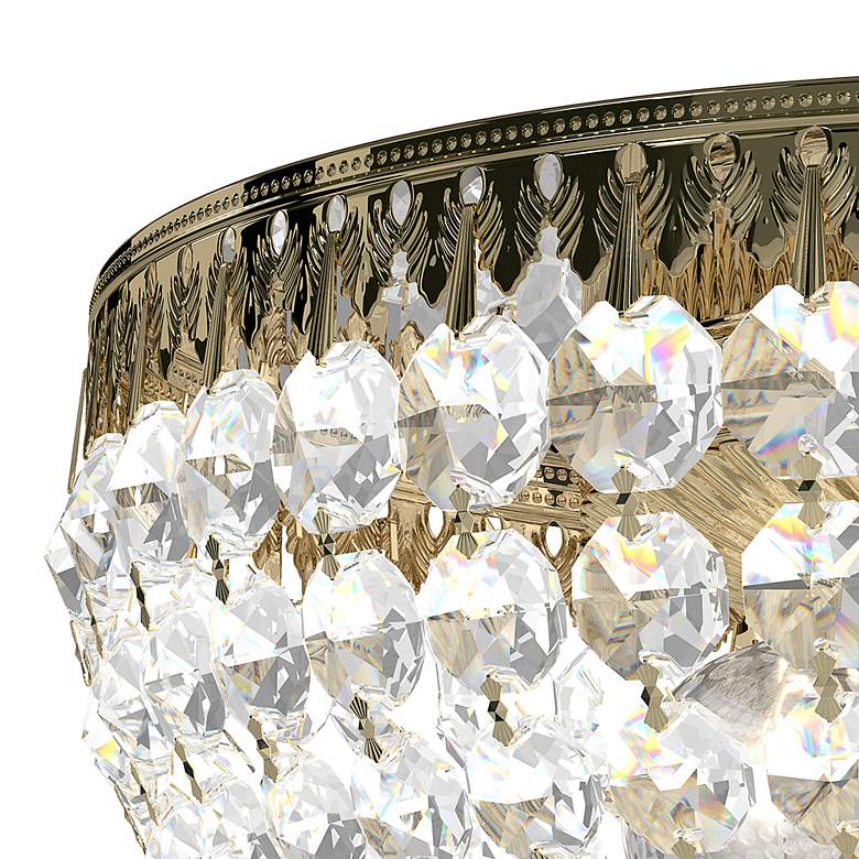 Image 4 Petit Crystal 12" Wide Aurelia Clear Crystal 5-Lt Flush Mt more views