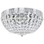 Petit Crystal 12" Wide Silver Clear Crystal 5-Light Flush Mount