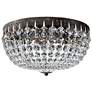 2_Petit Crystal 14" Wide Heirloom Bronze Bowl Ceiling Light