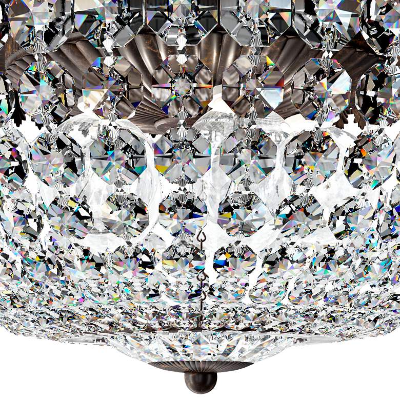 Image 3 Petit Crystal 14" Wide Heirloom Bronze Bowl Ceiling Light more views