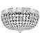 Petit Crystal 14" Wide Silver Clear Crystal 5-Light Flush Mount