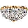 1_Petit Crystal 5.5"H x 10"W 4-Light Flush Mount in Polished Gold